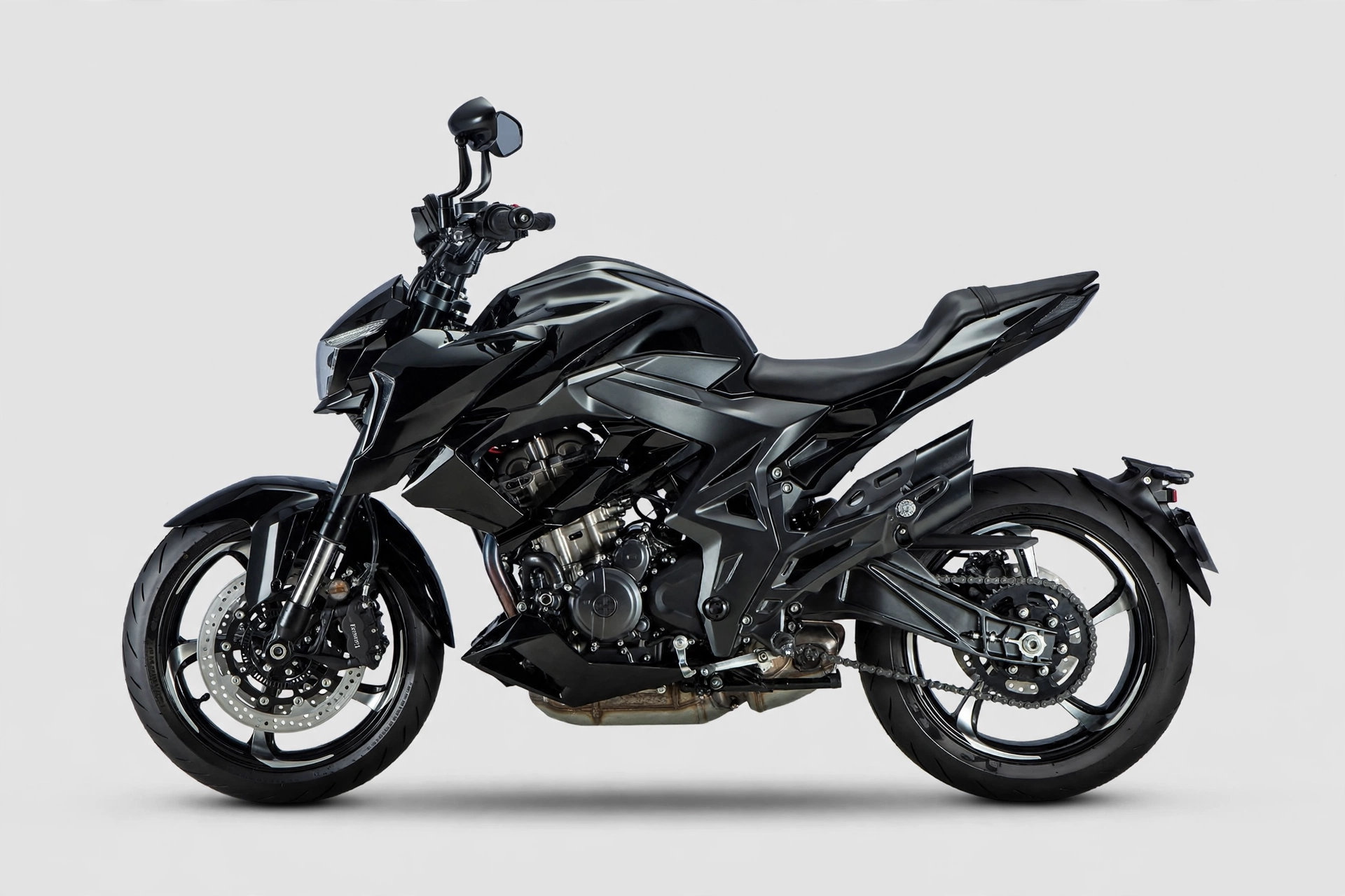 Zontes 350R 2025, vista lateral de la naked