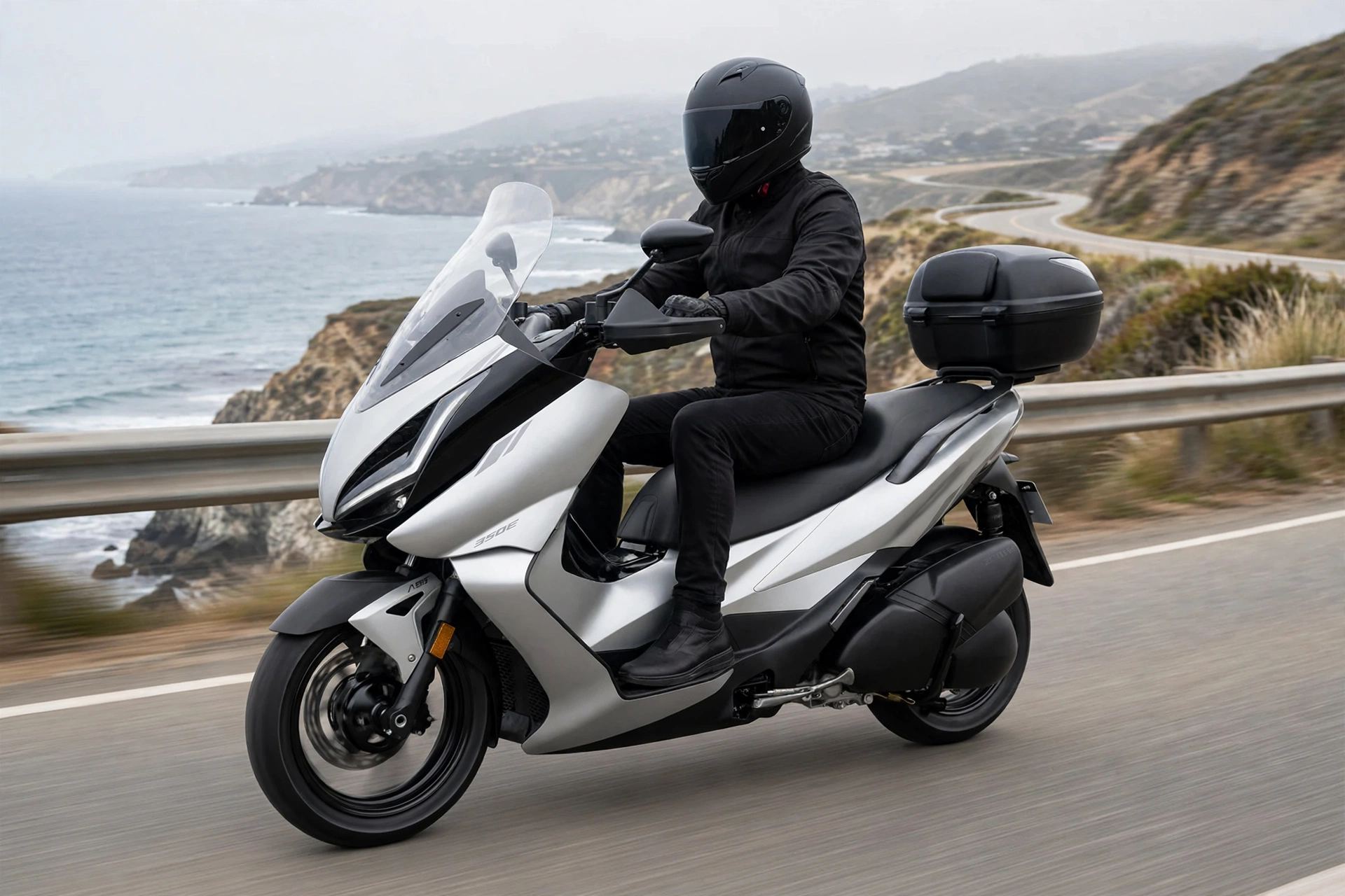 Zontes 350T 2025 en carretera