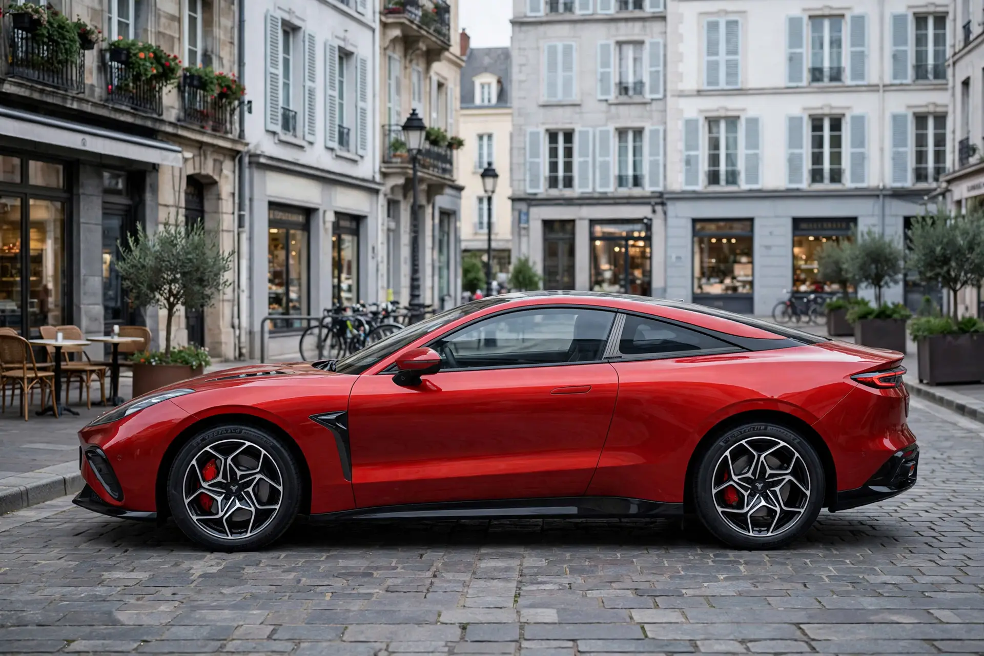 Neta GT, vista lateral en calle europea