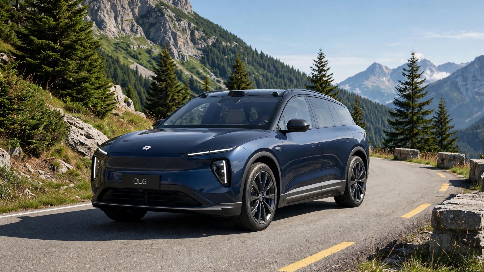 Nio EL6 2026 SUV eléctrico en paisaje de montaña