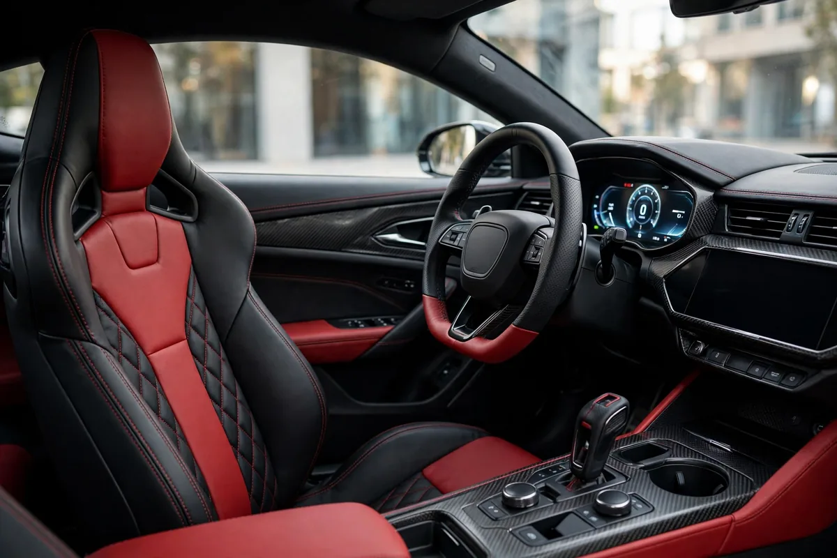 Interior deportivo del Nissan Ariya Nismo