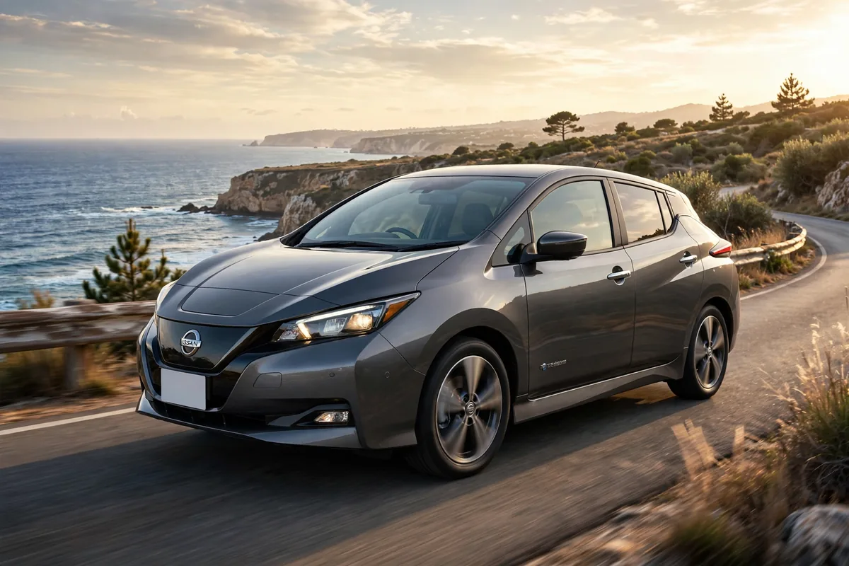 Nissan Leaf e+ 62 kWh, tres cuartos delantero