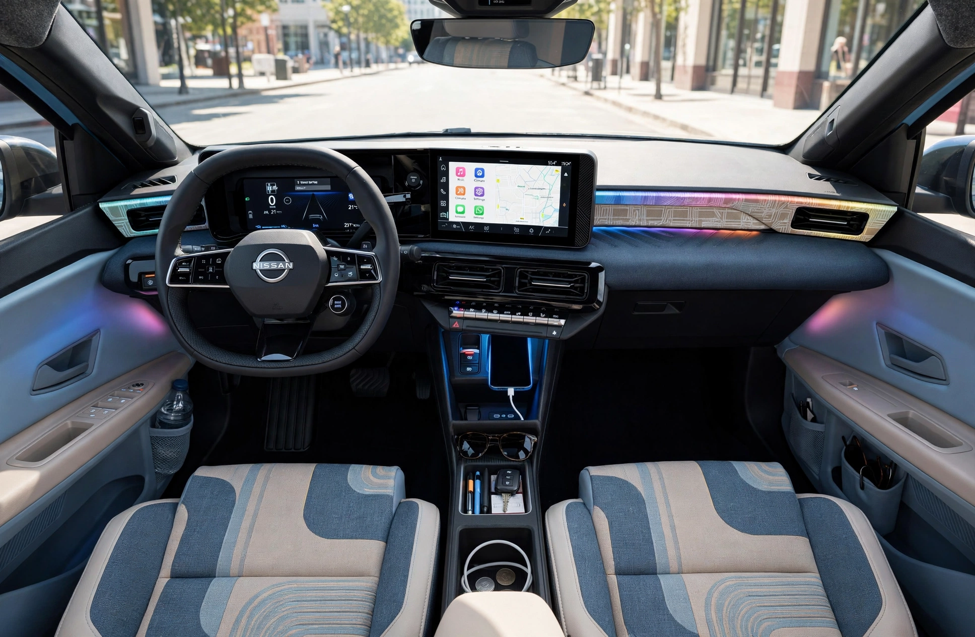 Interior oficial del Nissan Micra Eléctrico