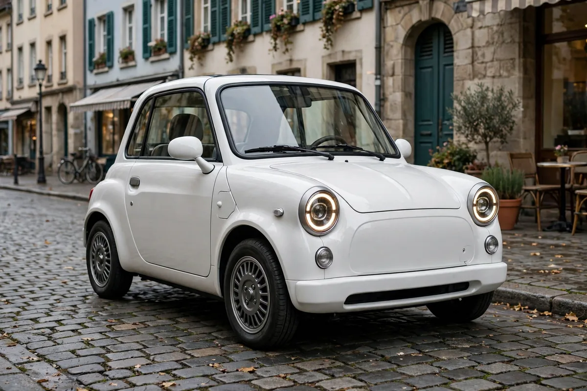 Nissan Micra eléctrico 2026, tres cuartos delantero