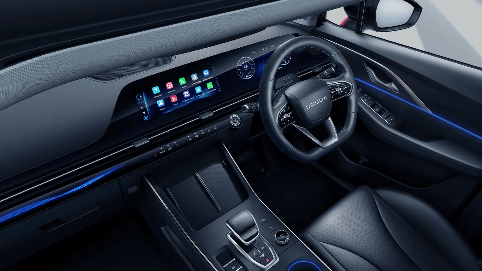 Interior oficial del Omoda 5 EV