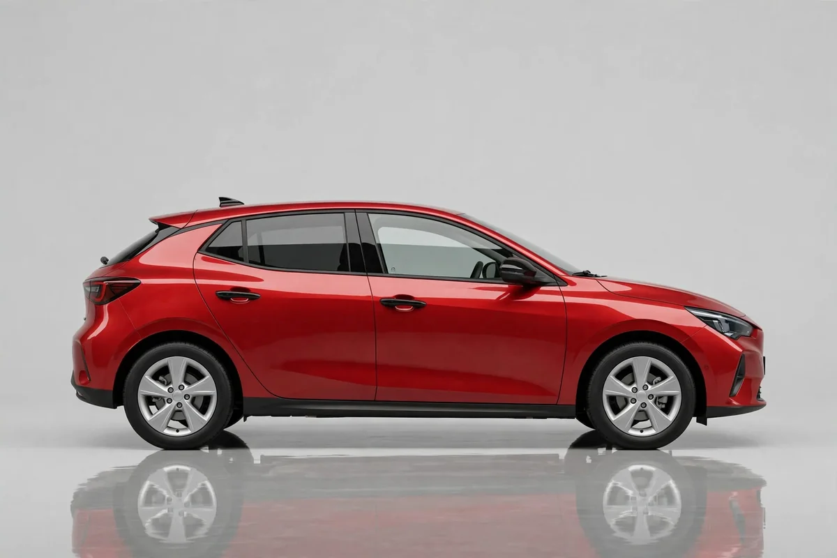 Opel Astra diésel, vista lateral en estudio