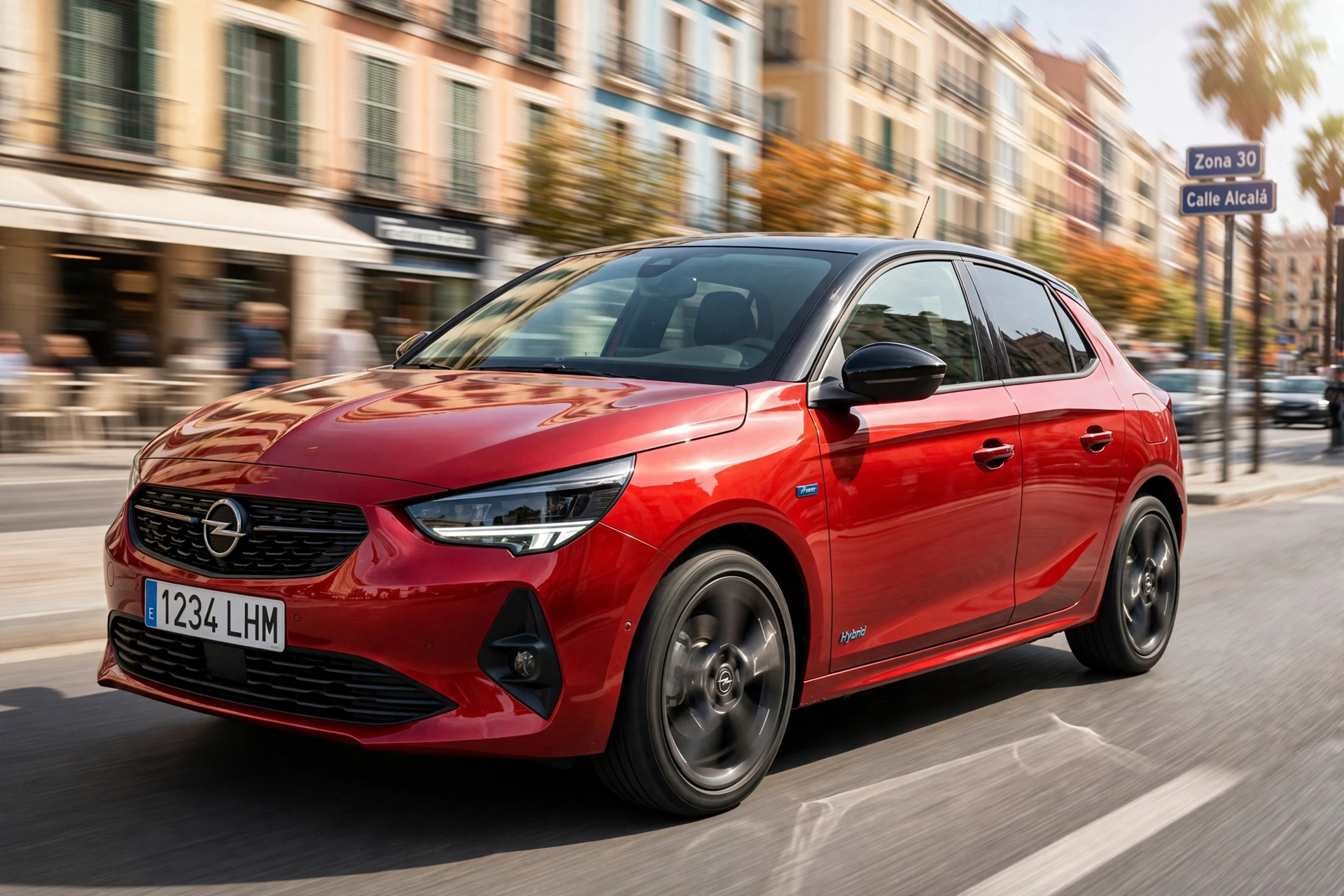 Opel Corsa Hybrid 110, tres cuartos delantero