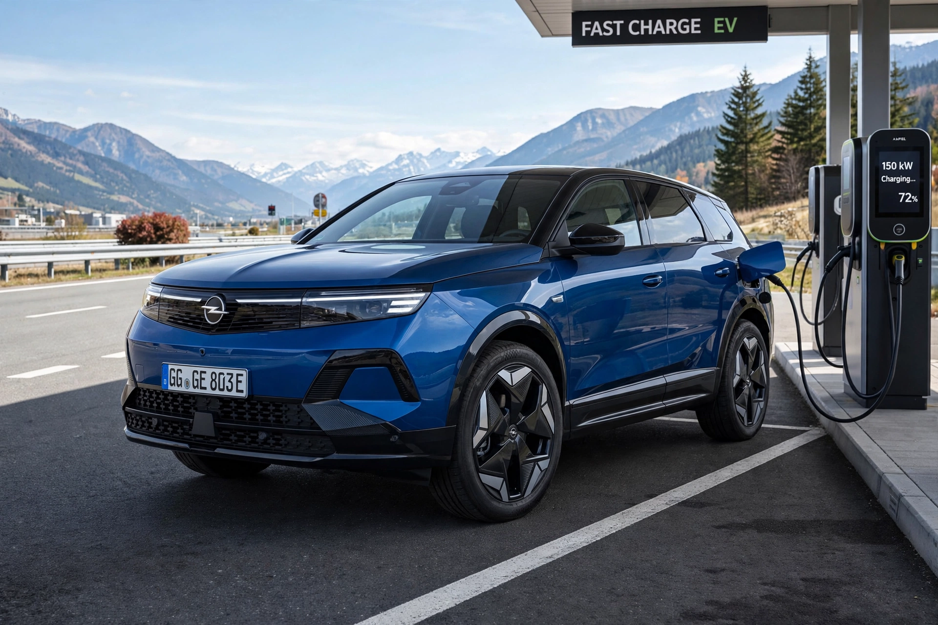 Opel Grandland Electric 213, tres cuartos delantero