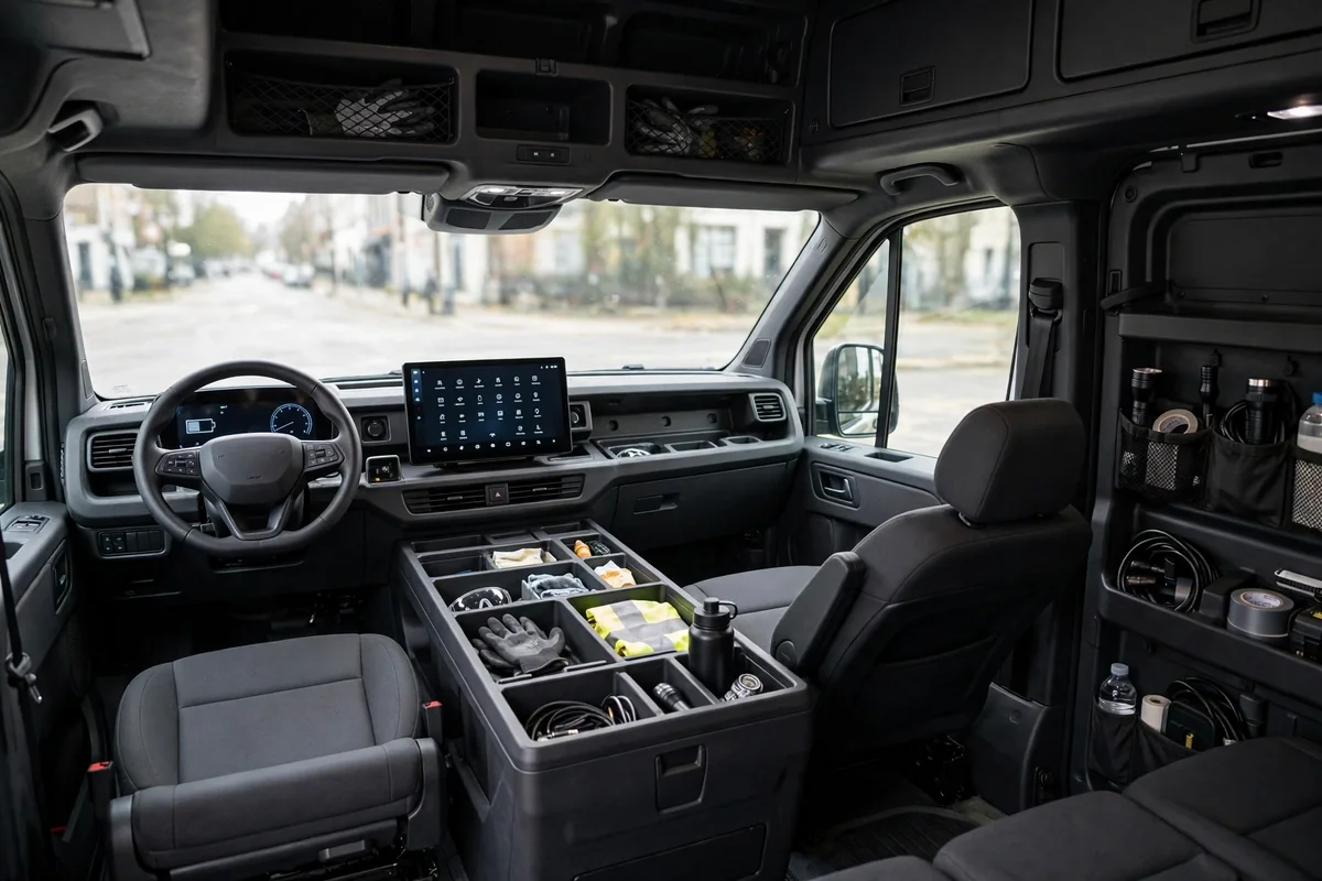 Interior oficial del Opel Movano Electric