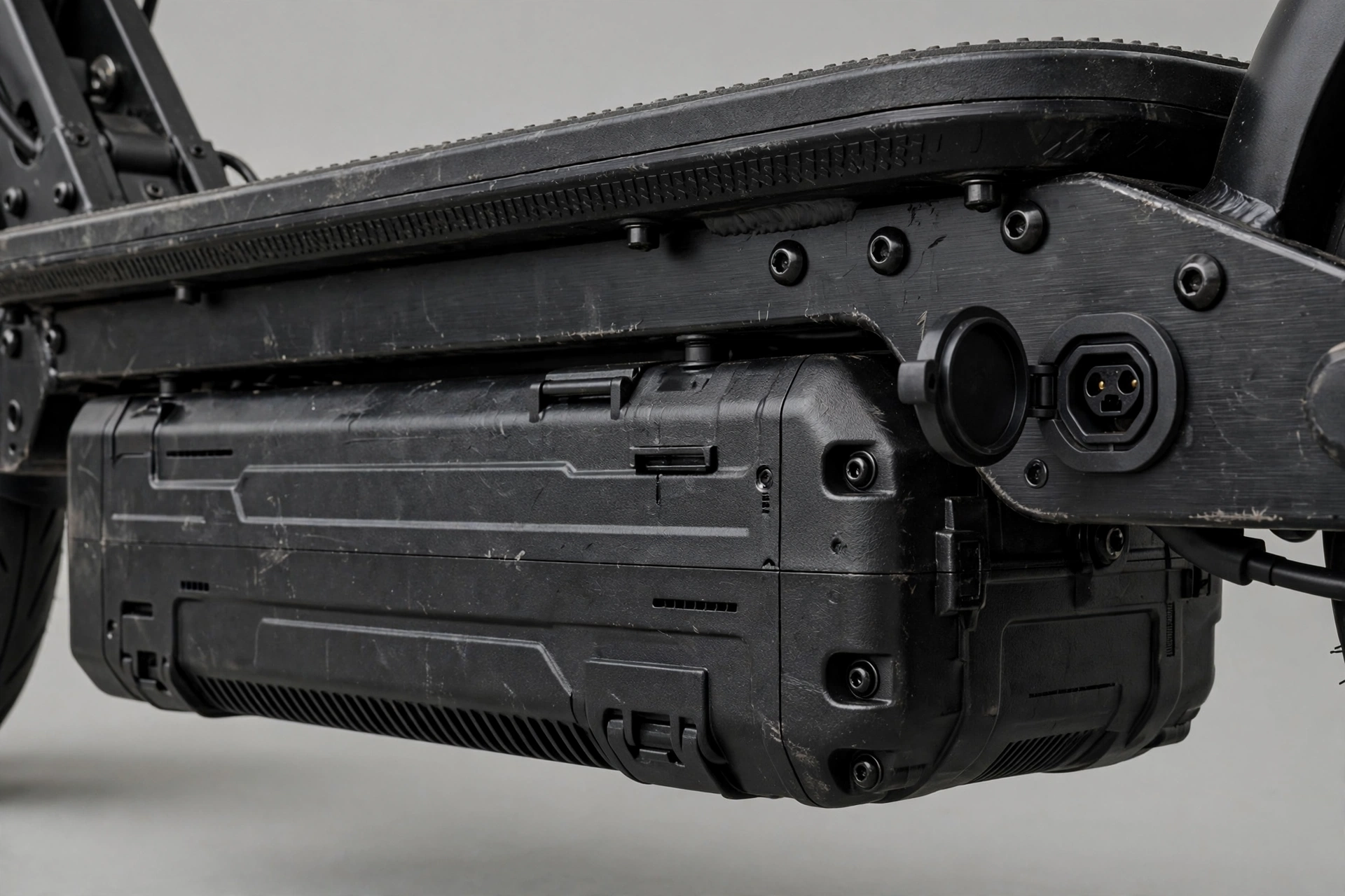Detalle del chasis y la batería del Bogist M5 Pro+