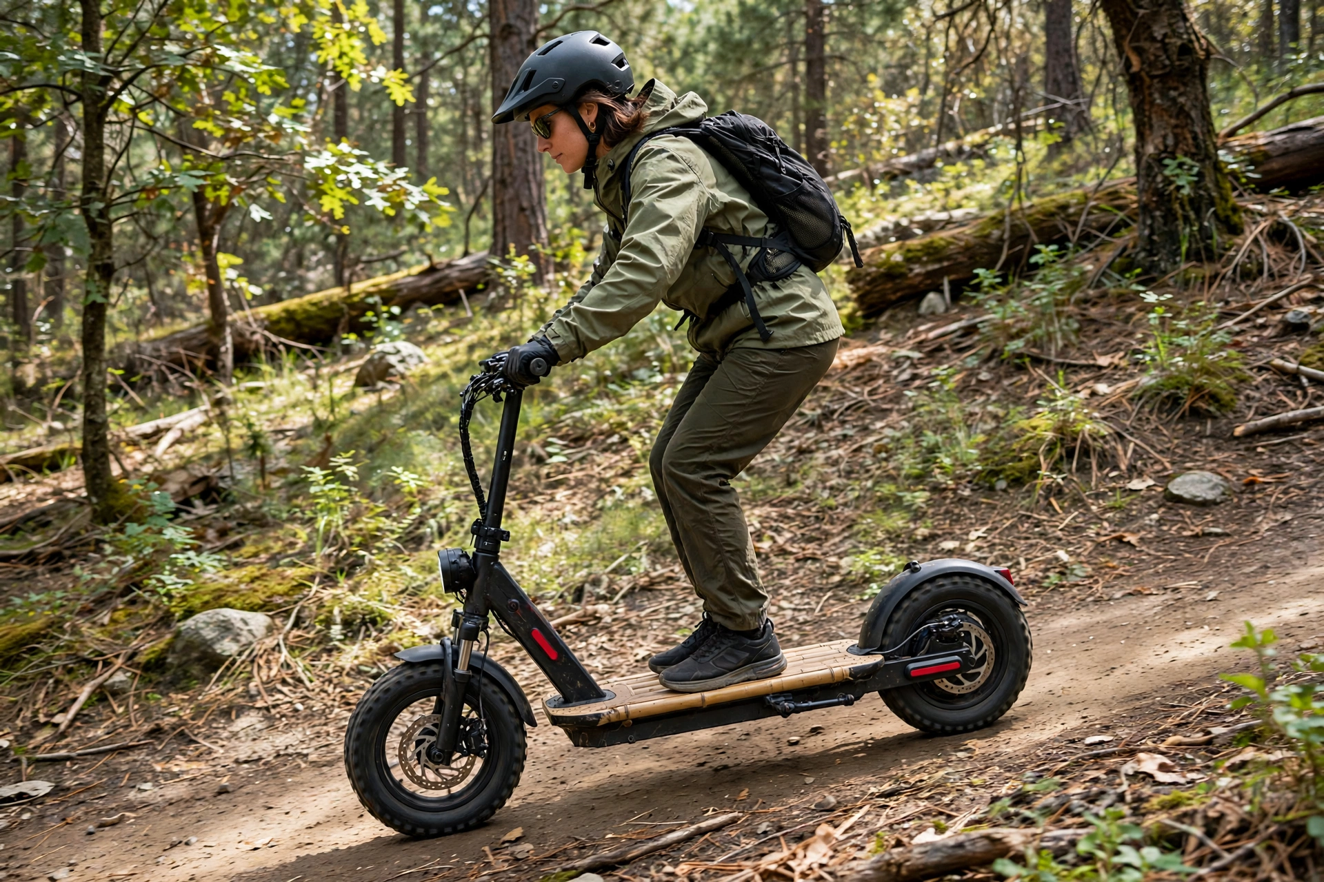 Cecotec Bongo Serie Z Off Road en un camino de tierra