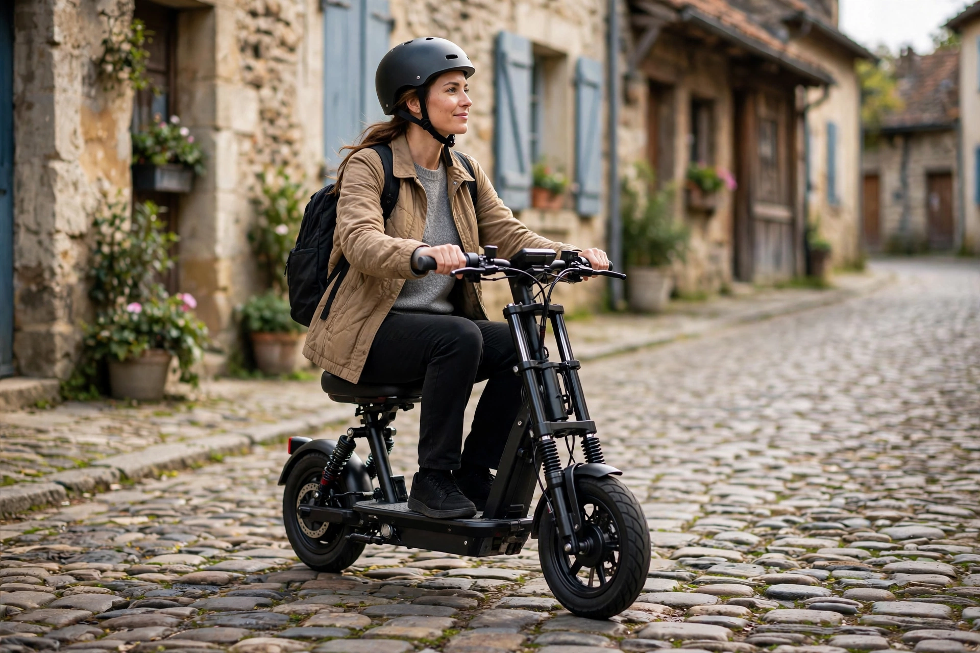 Dualtron TOGO Plus circulando por ciudad