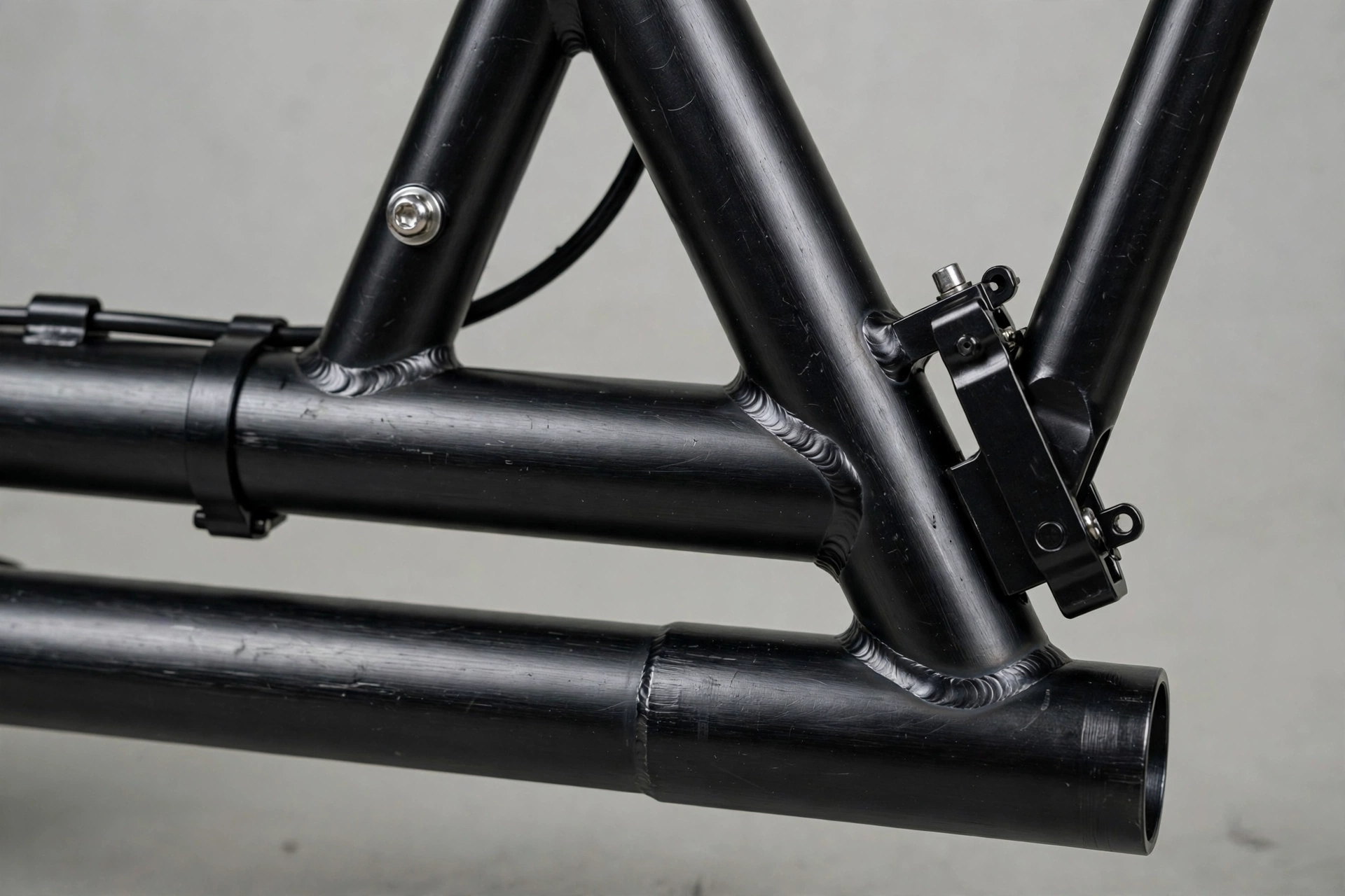 Detalle del chasis de aluminio del E-Twow GT SE Sport