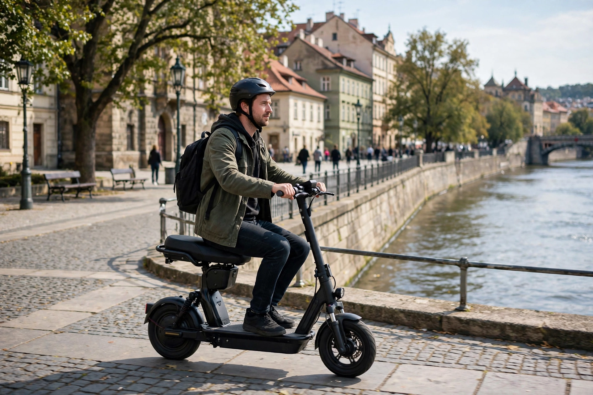 Evercross EV08E en un paseo urbano