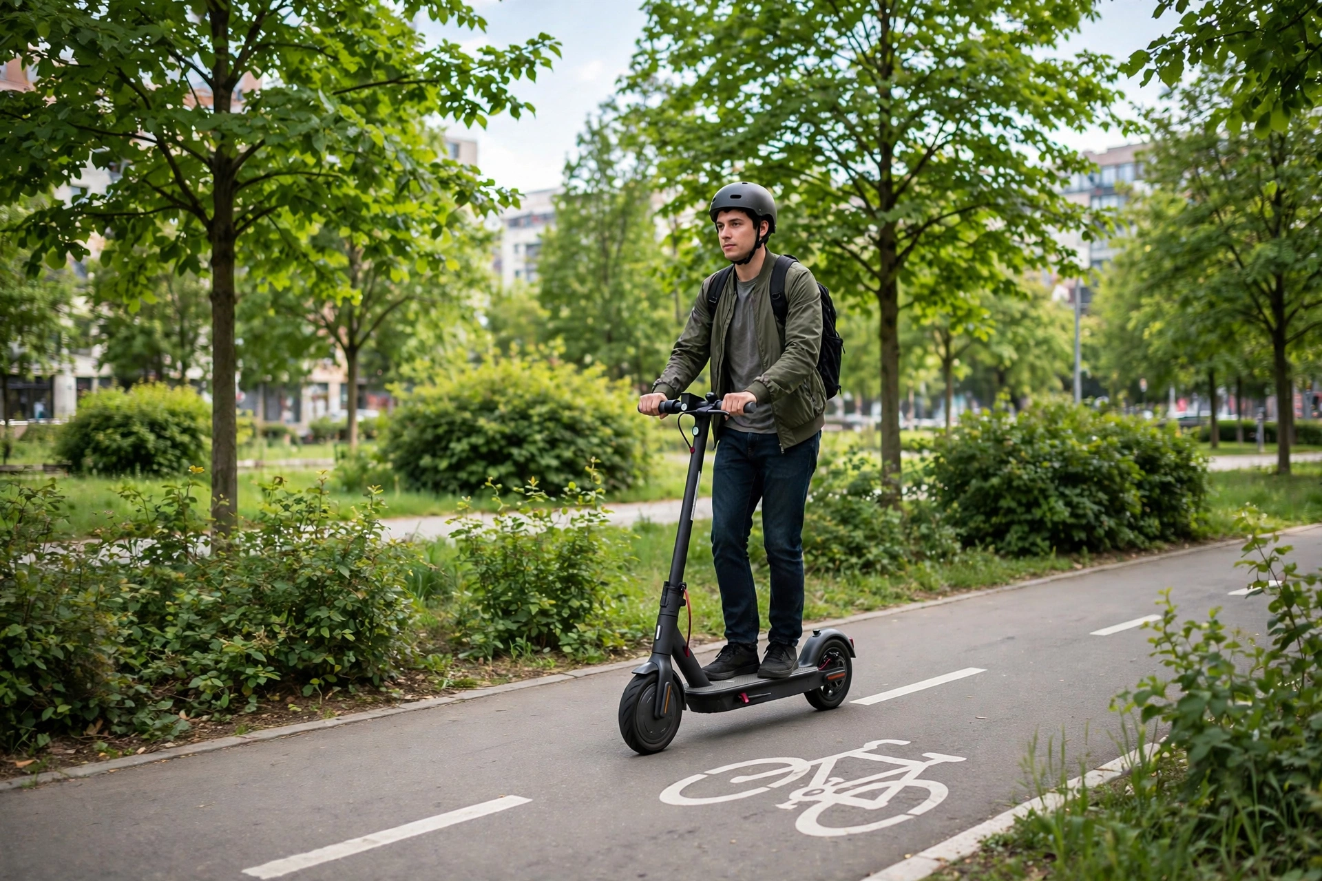 Evercross EV10K Pro en un carril bici