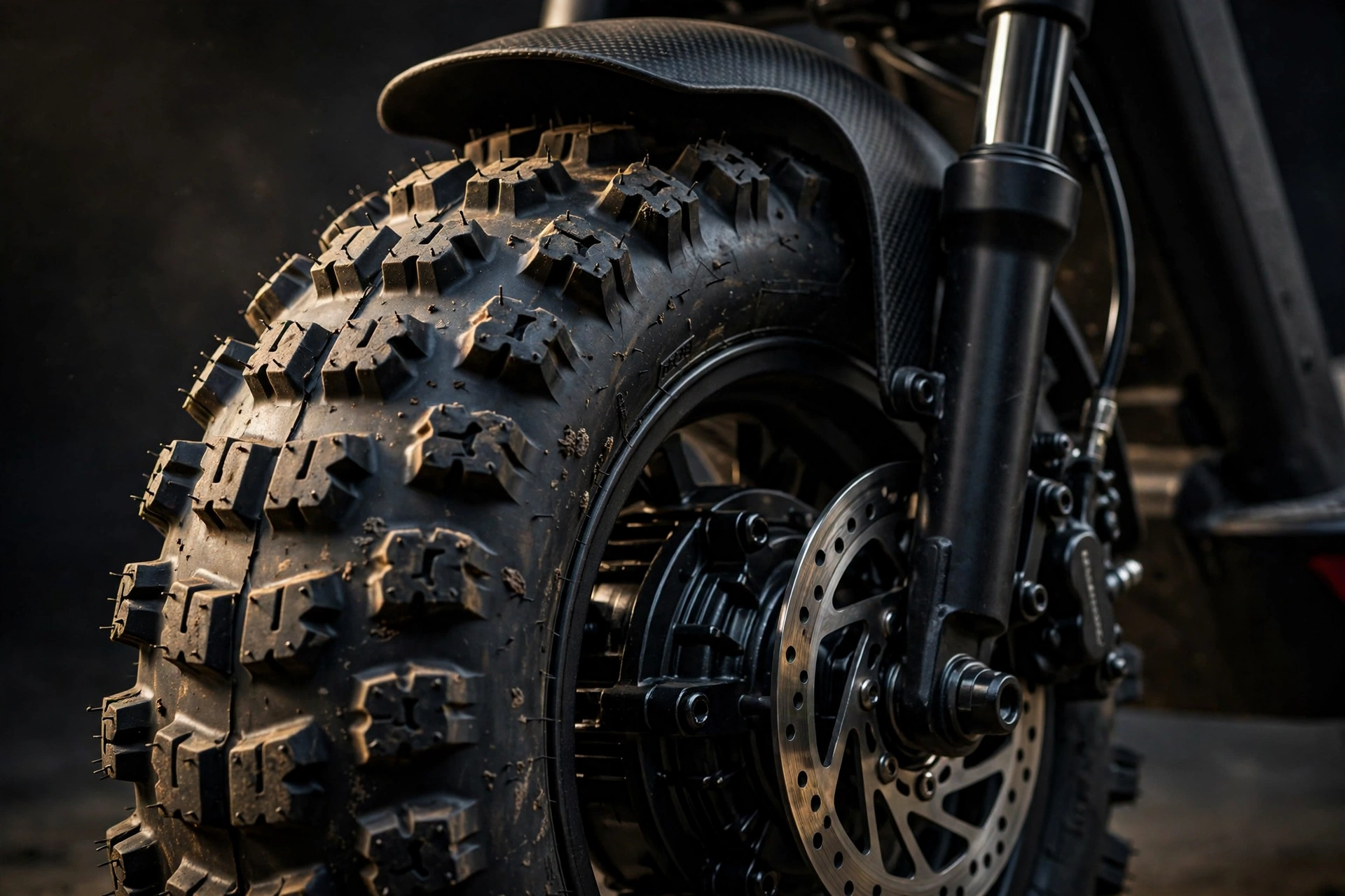 Detalle de la rueda de 11 pulgadas del Gotrax GX3