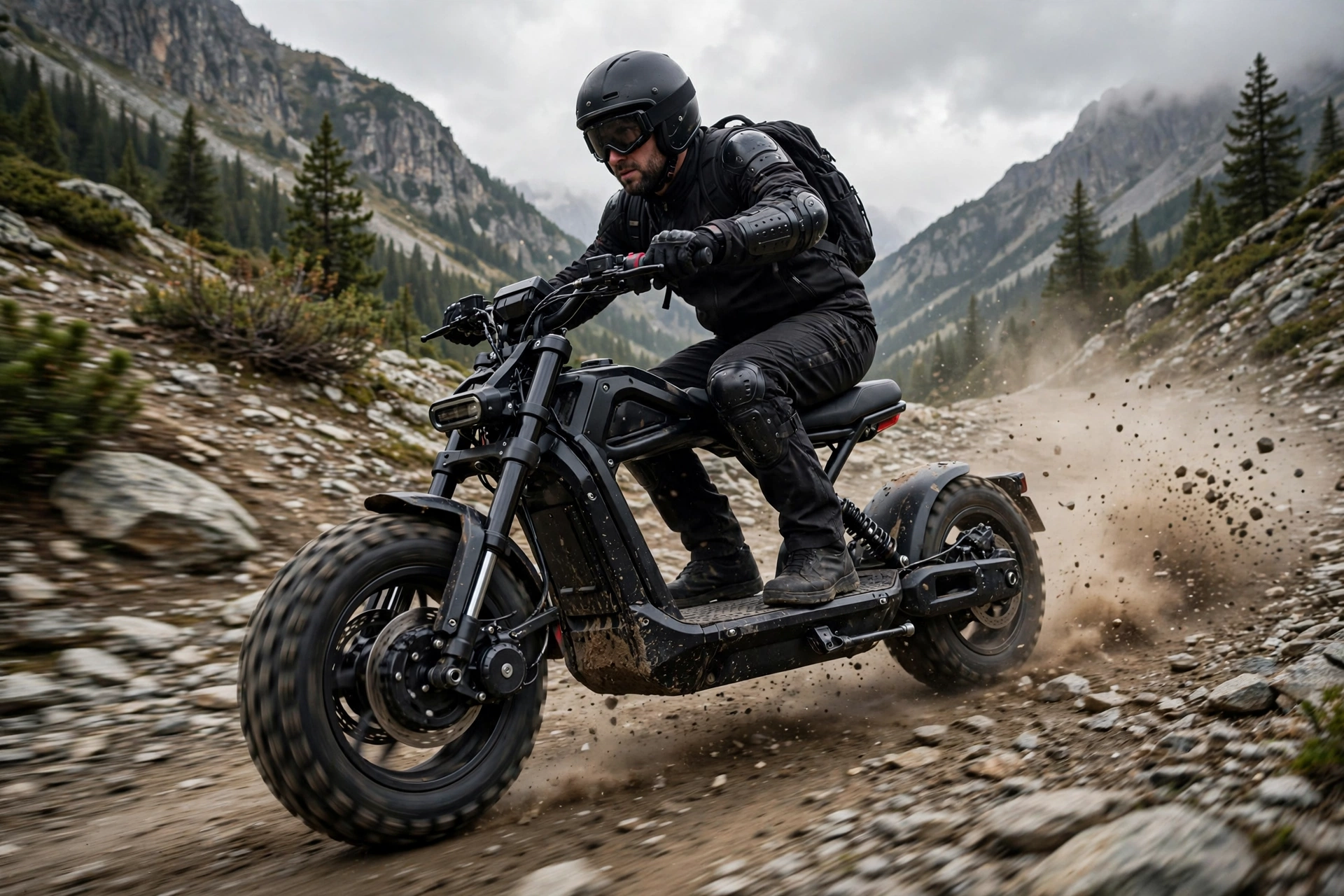 Gotrax GX3 en una pista off-road