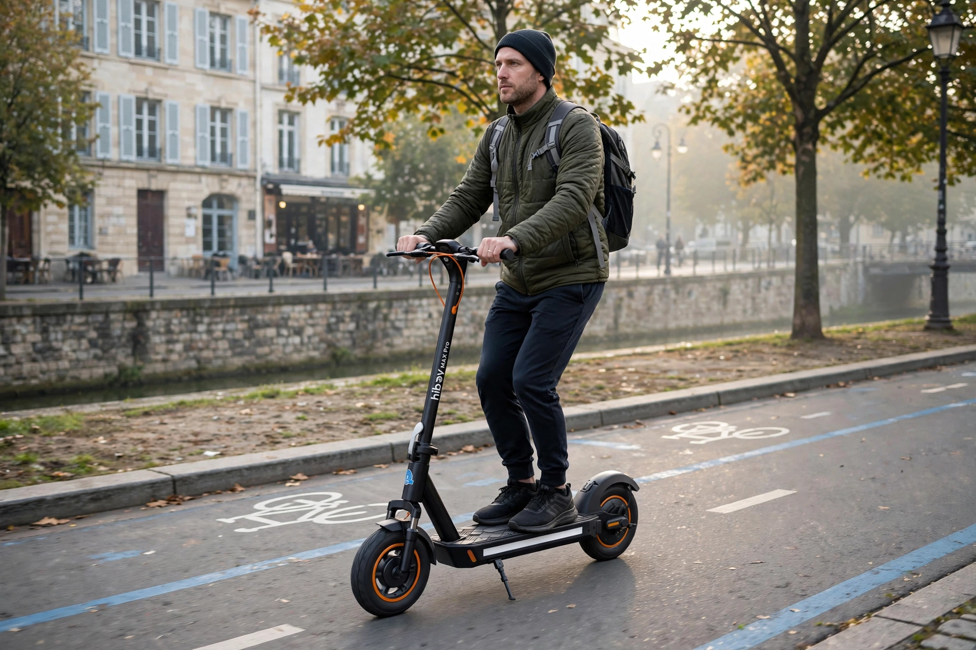 Hiboy Max Pro en carril bici
