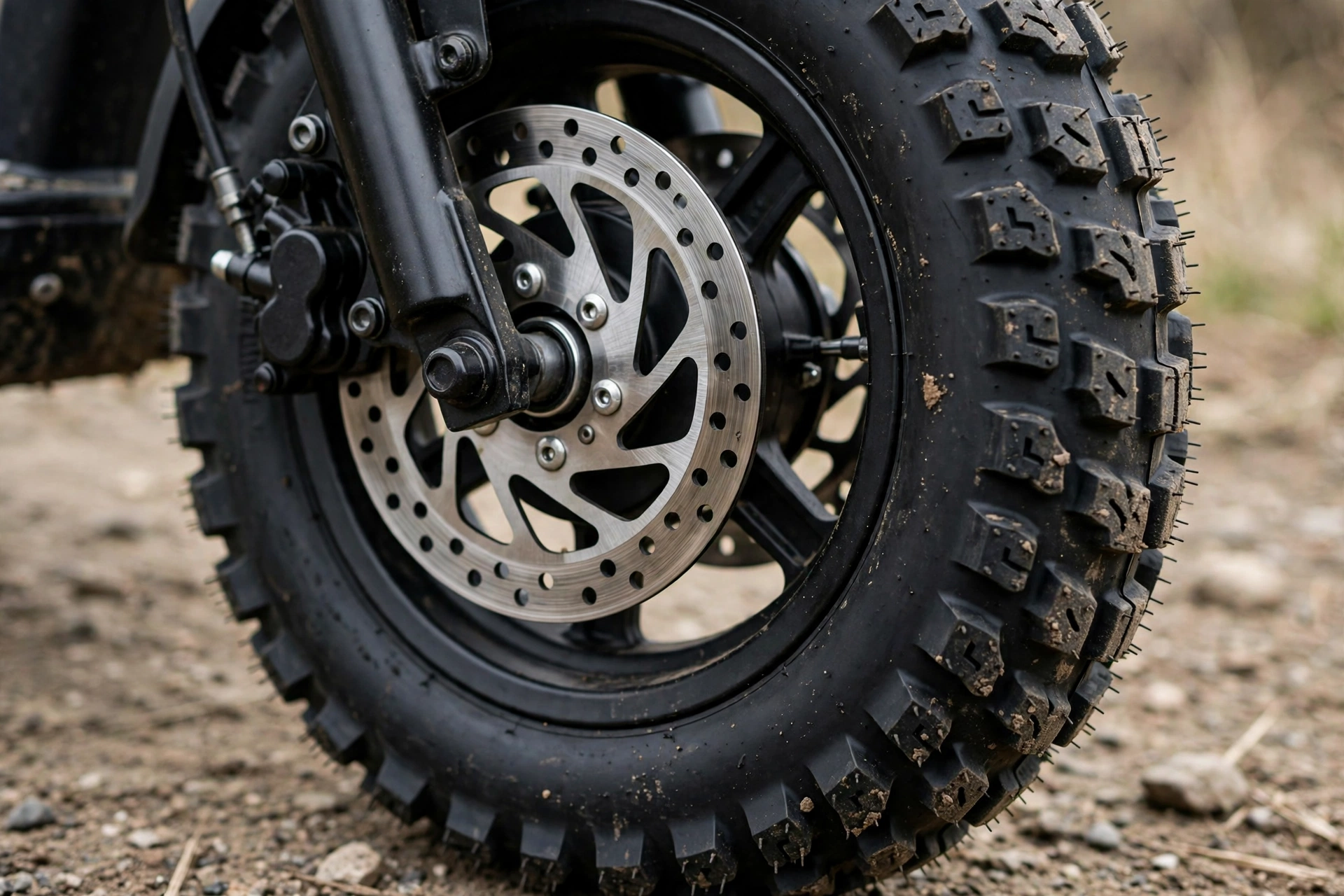 Detalle de la suspensión del Hiley Tiger 10 Pro