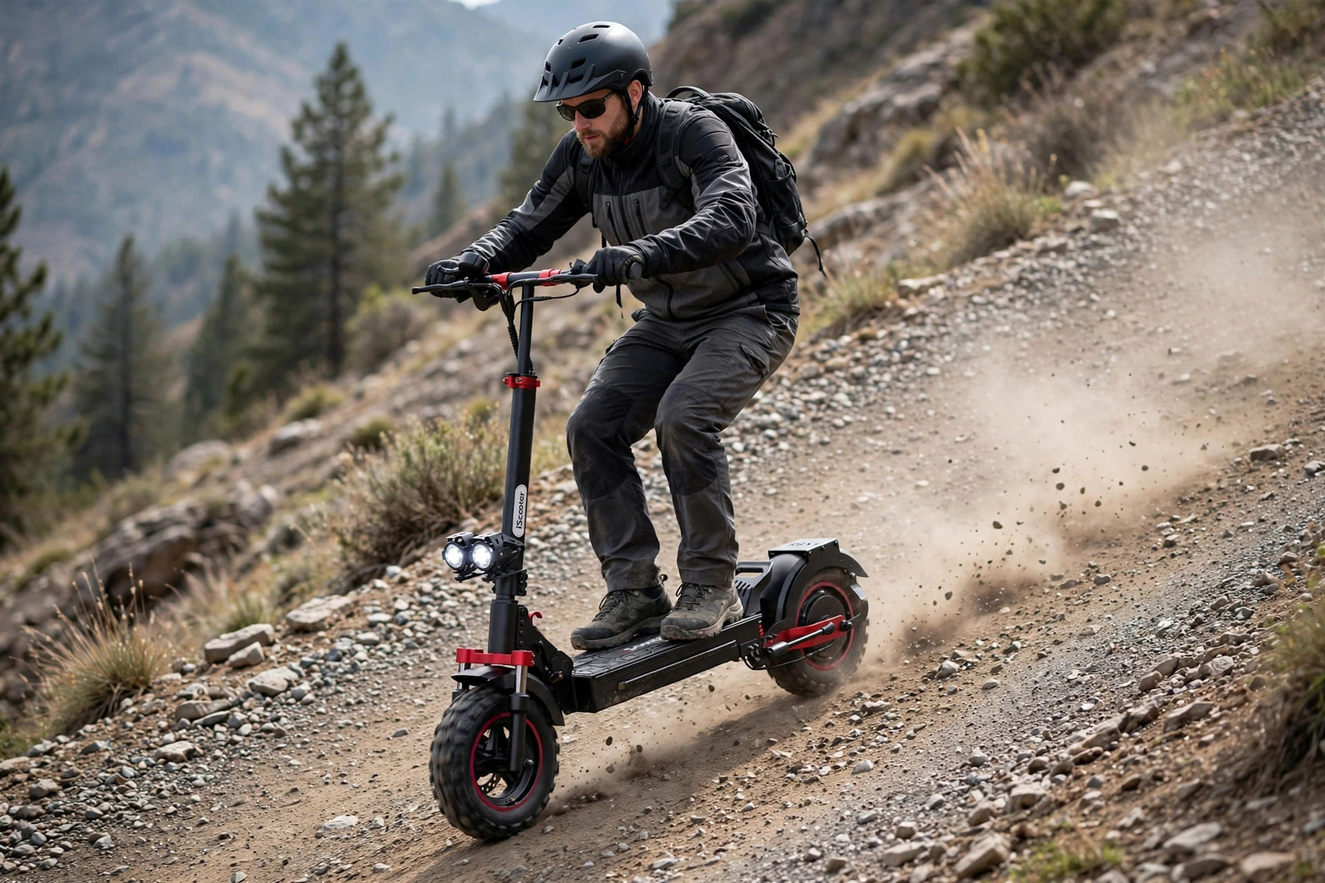 iScooter iX5S en pista forestal