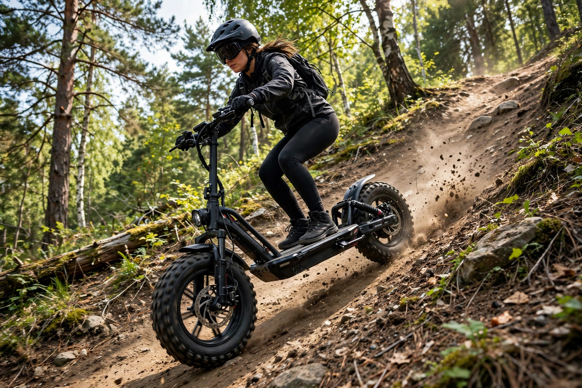 iSinwheel GT1 en una pista forestal