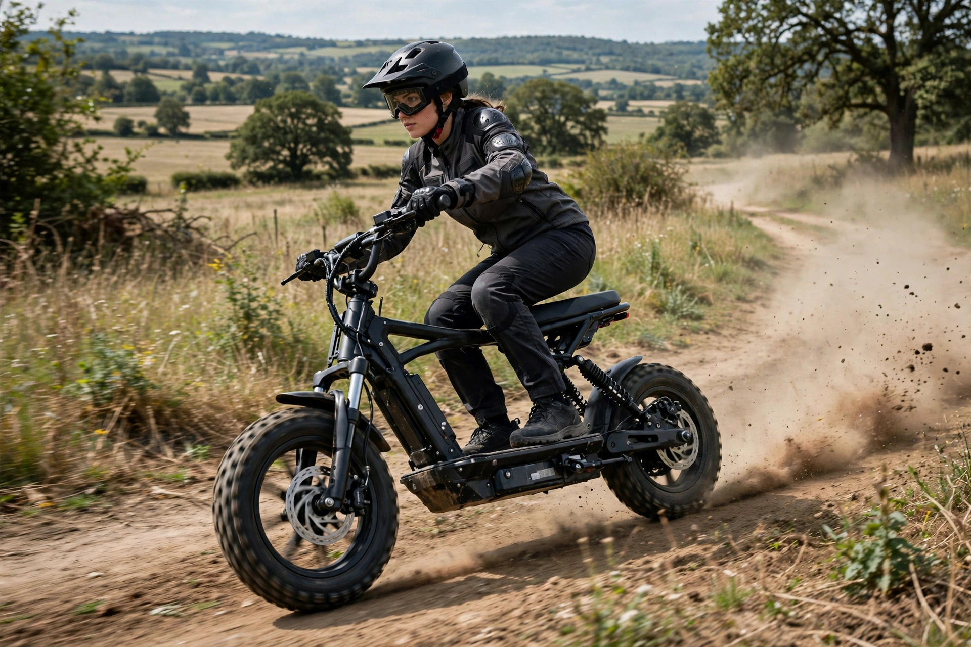 iSinwheel S10Max en un camino rural