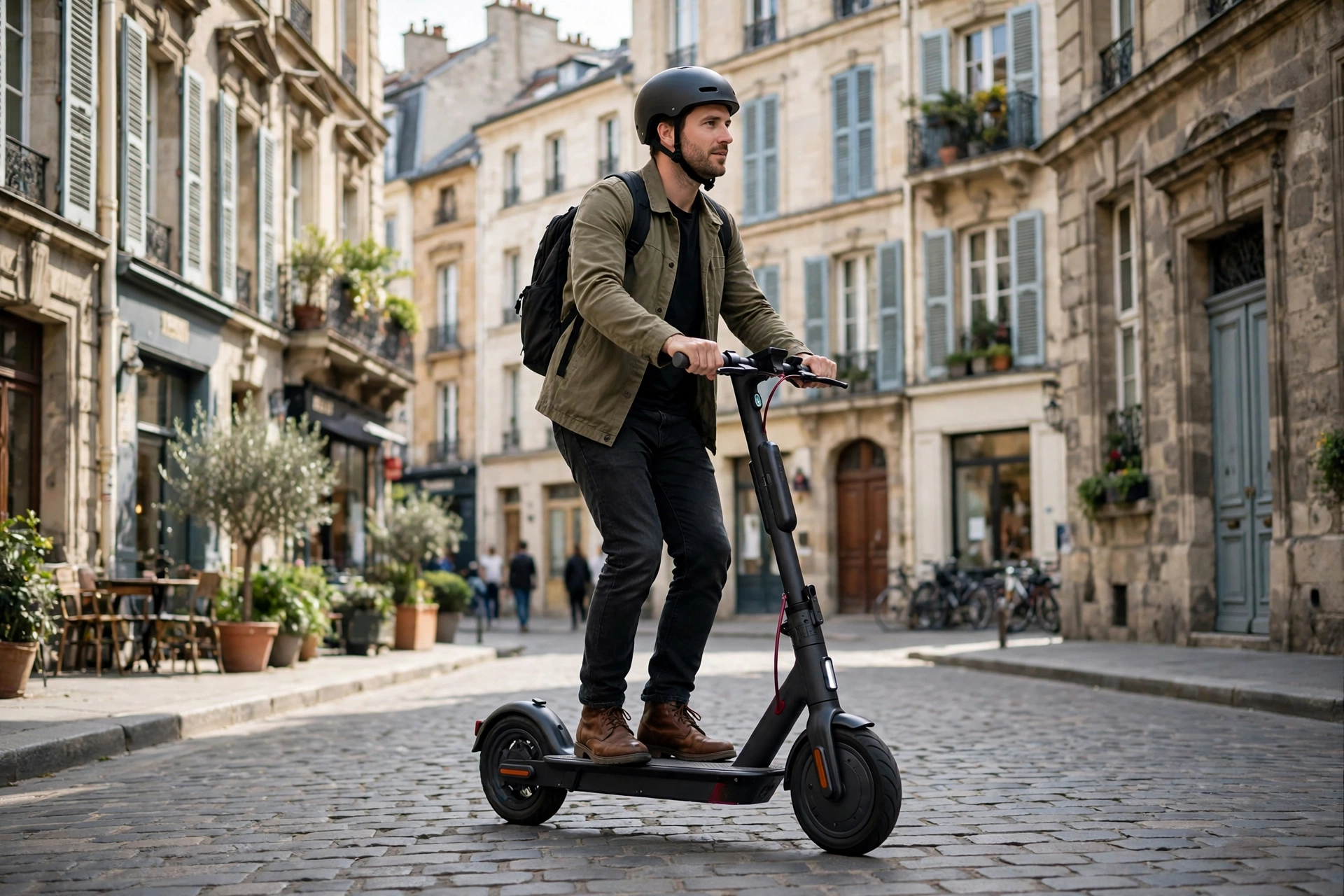 iSinwheel S10Plus en una calle urbana