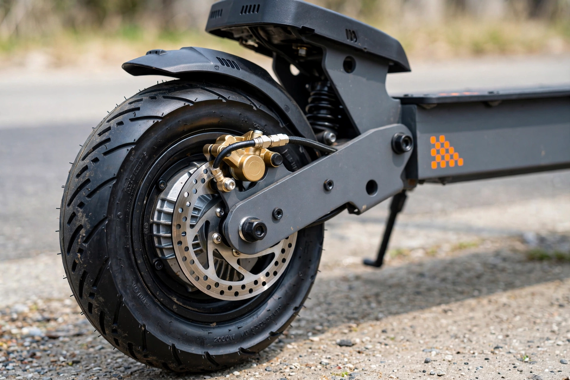 Detalle de la rueda del KuKirin G4