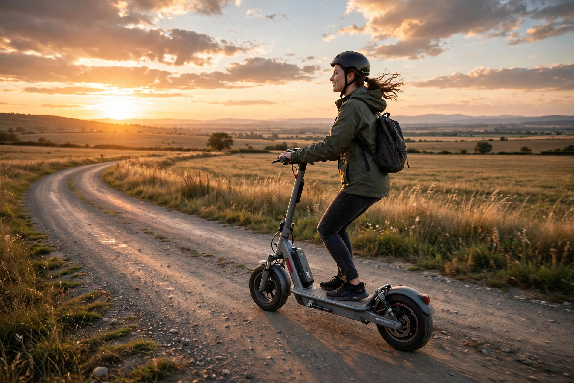 Segway Ninebot MAX G3 E circulando por carretera