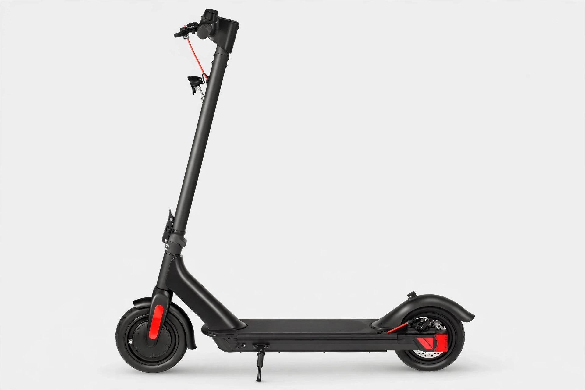 Turboant M10 Lite negro, vista lateral completa del patinete