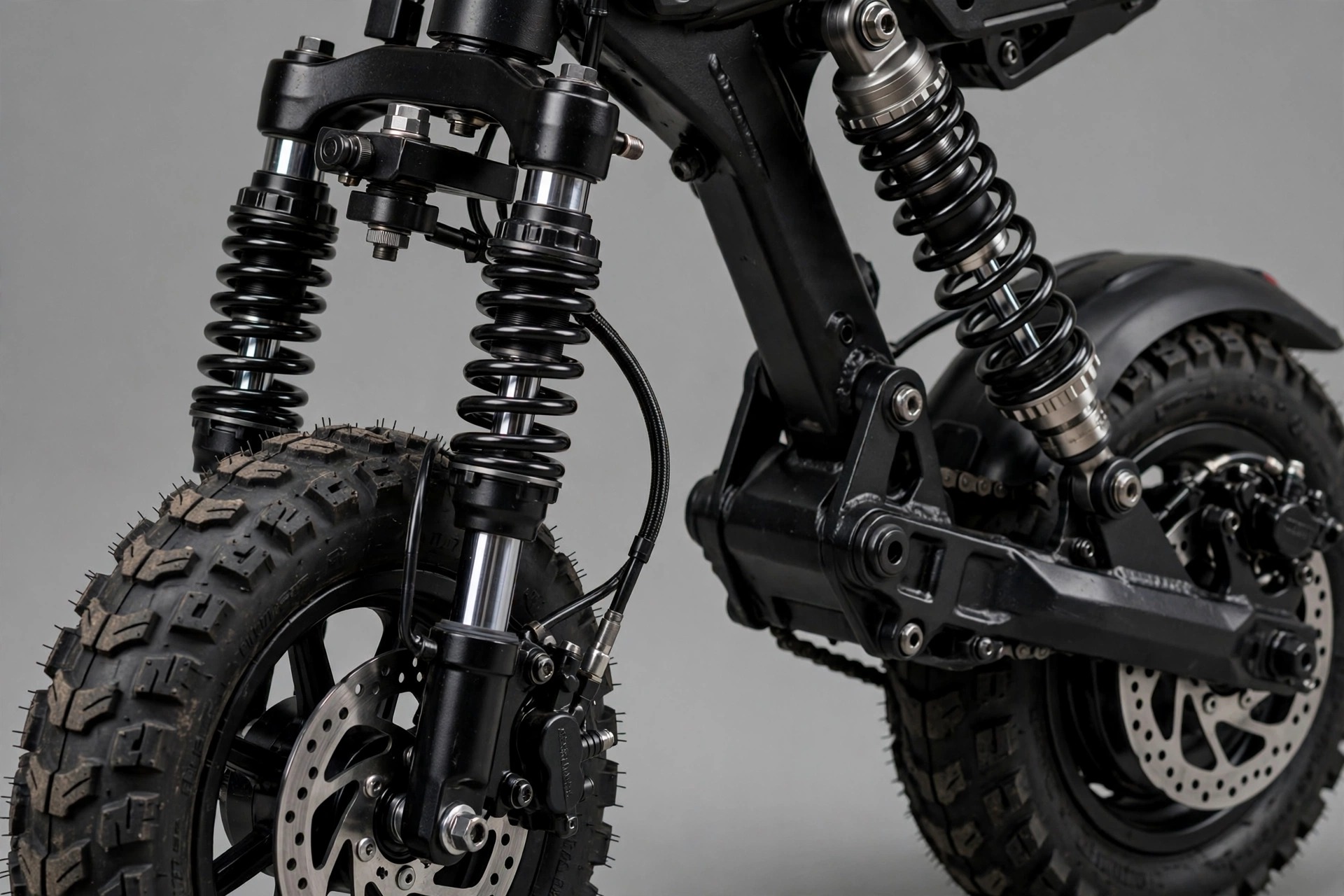 Detalle de la doble suspensión del Turboant R9