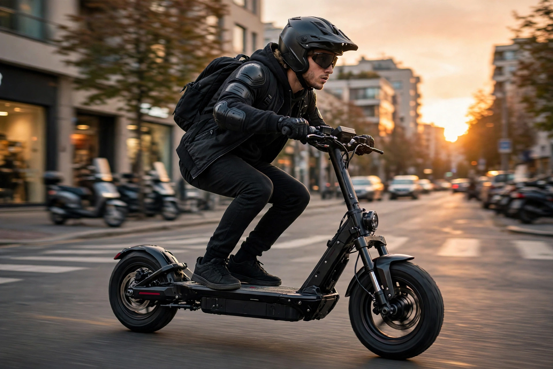 Urban Glide 100 Shark en una calle urbana