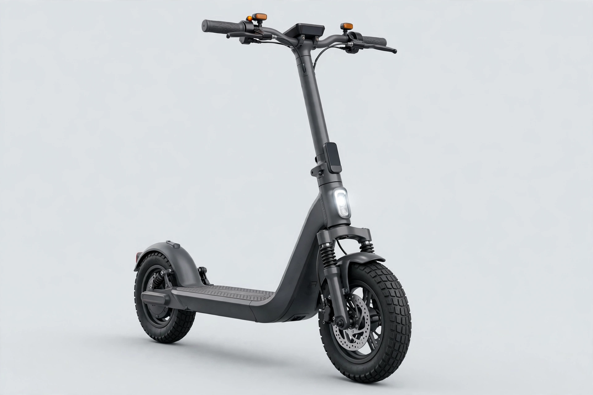 Urban Glide eCross Go en color oscuro, vista lateral en estudio