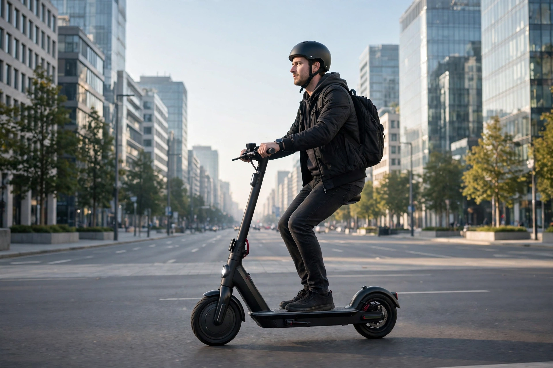 Urban Glide Ride 100 Pro 2 en una avenida urbana