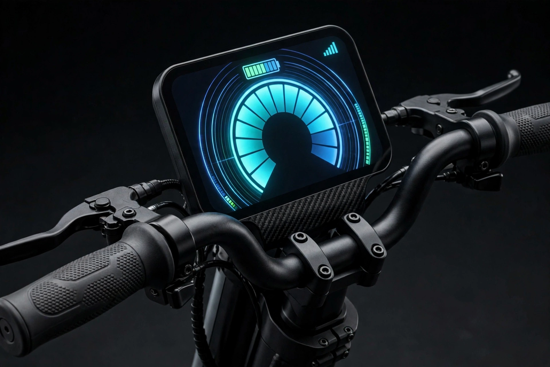 Detalle del display LED a color del Egret Pro de Walberg Urban Electrics