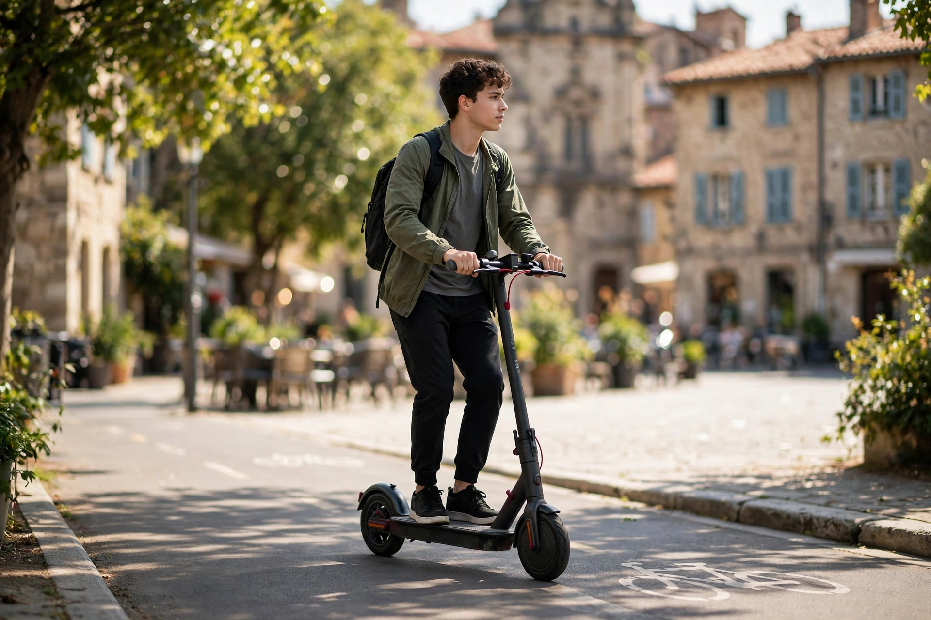 Xiaomi Electric Scooter 4 Lite 2nd Gen circulando por ciudad