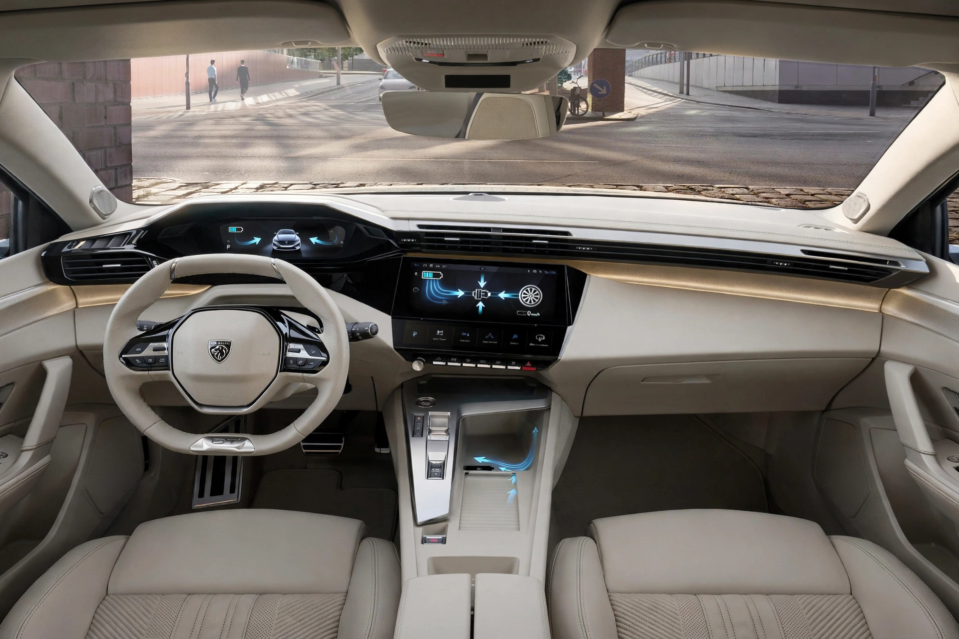 Interior del Peugeot 308 SW híbrido enchufable
