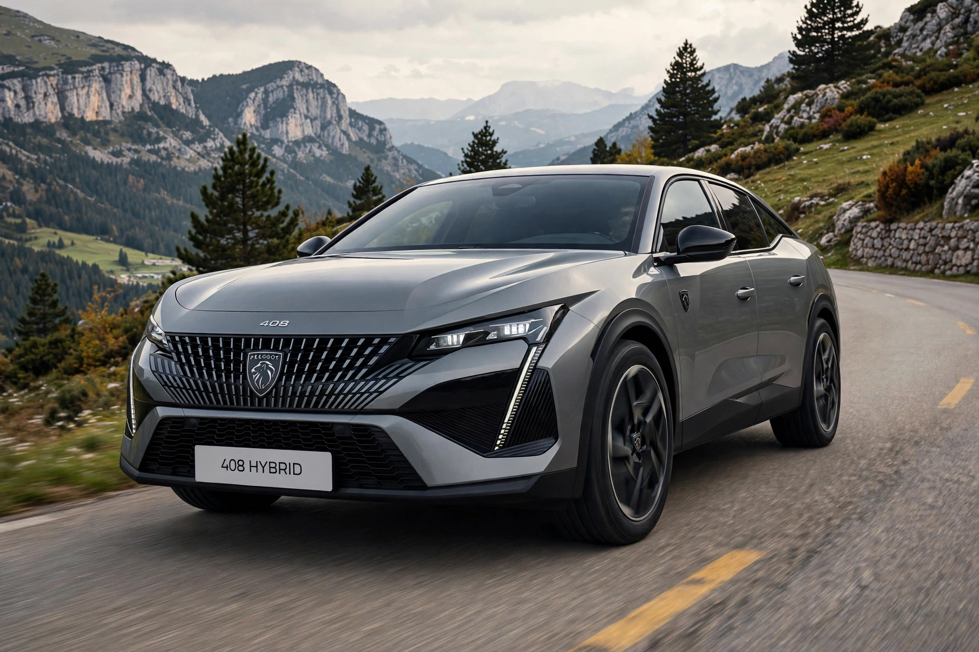 Peugeot 408 Hybrid 145, tres cuartos delantero