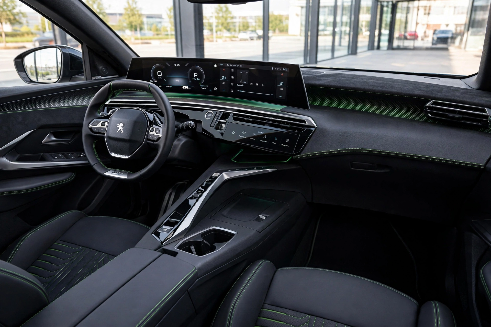 Interior del Peugeot E-3008 con i-Cockpit panorámico