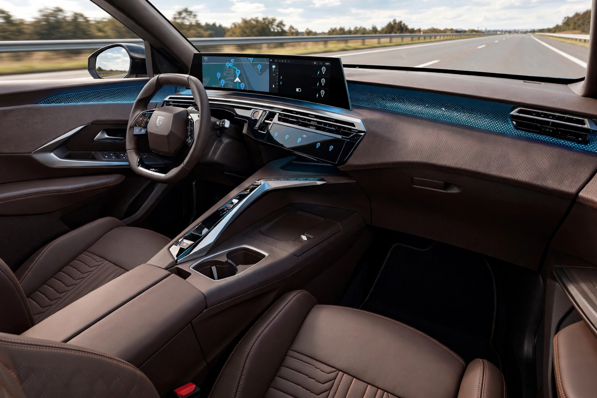 Interior oficial del Peugeot E-3008 Long Range 230