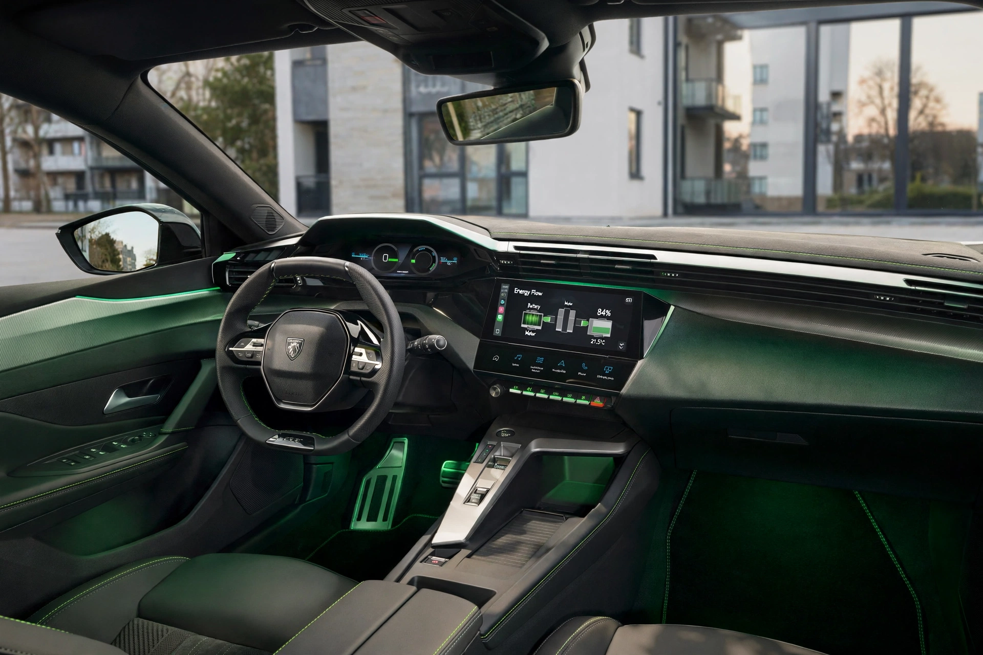 Interior premium del Peugeot E-308 con i-Cockpit
