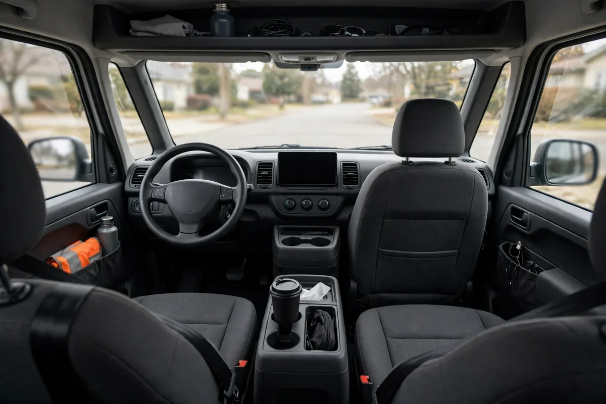 Cabina de la Peugeot E-Partner eléctrica