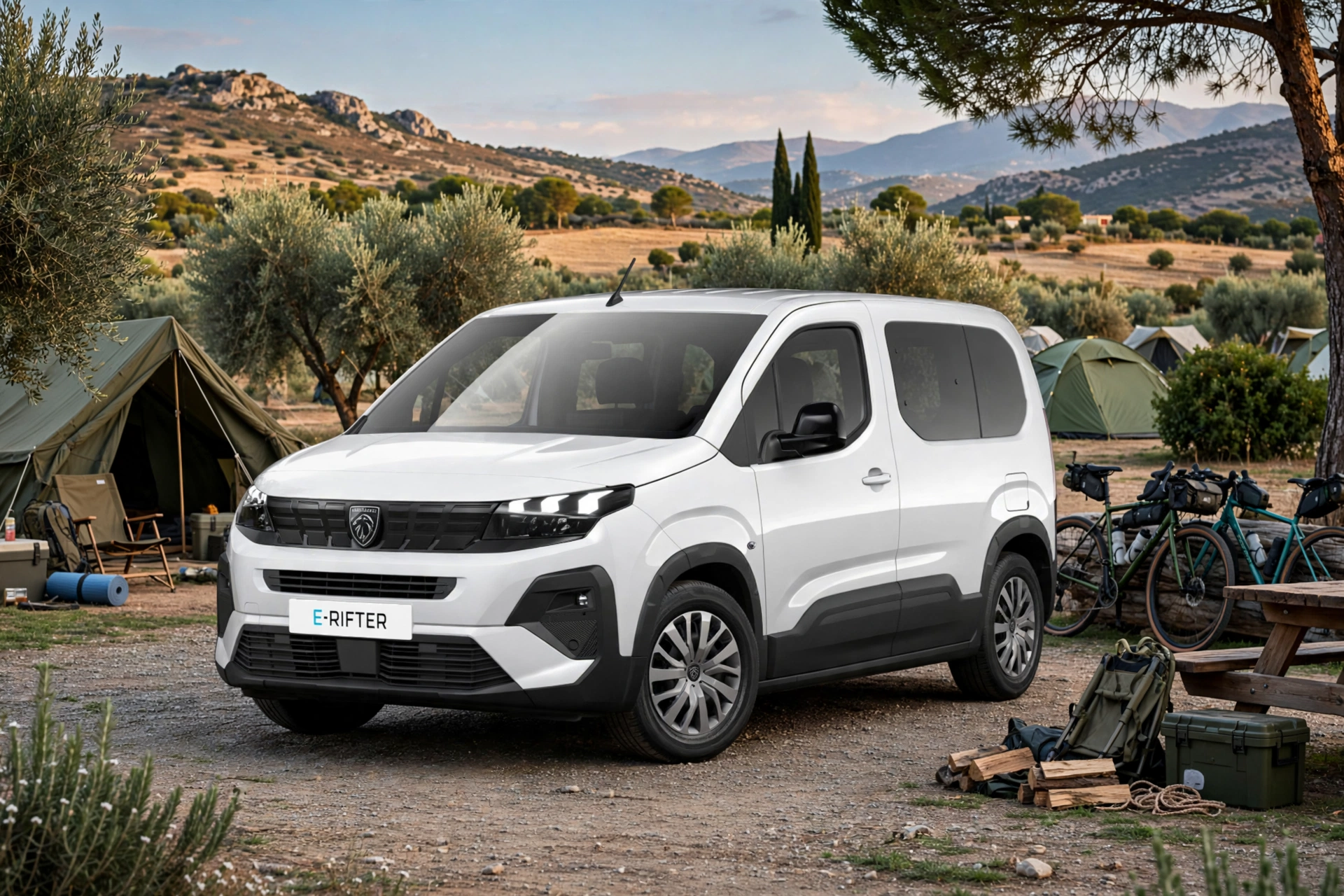 Peugeot E-Rifter Standard, tres cuartos delantero