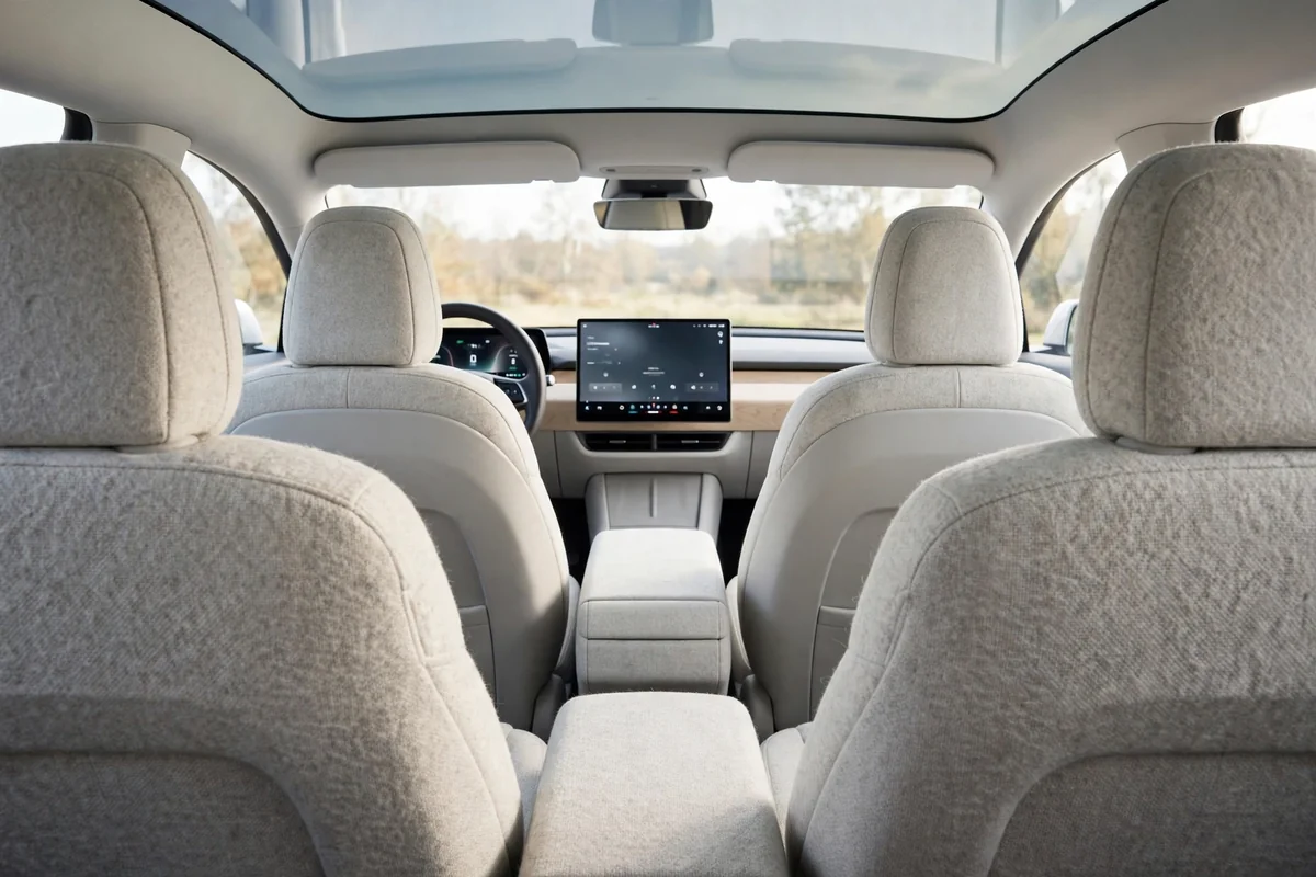 Interior del Polestar 2 Long Range con pantalla Android Automotive