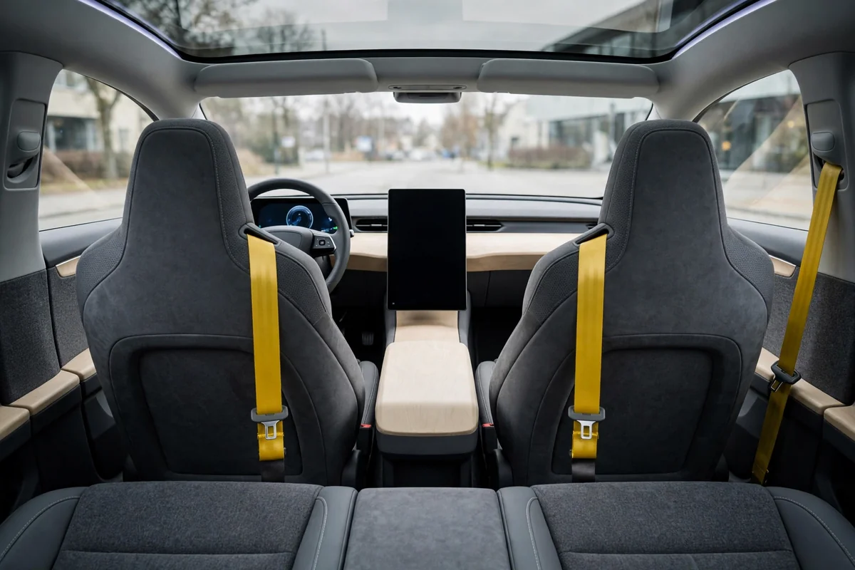 Interior del Polestar 2 Performance con asientos deportivos