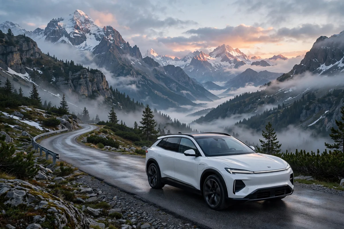 Polestar 3 Dual Motor en una carretera de montaña