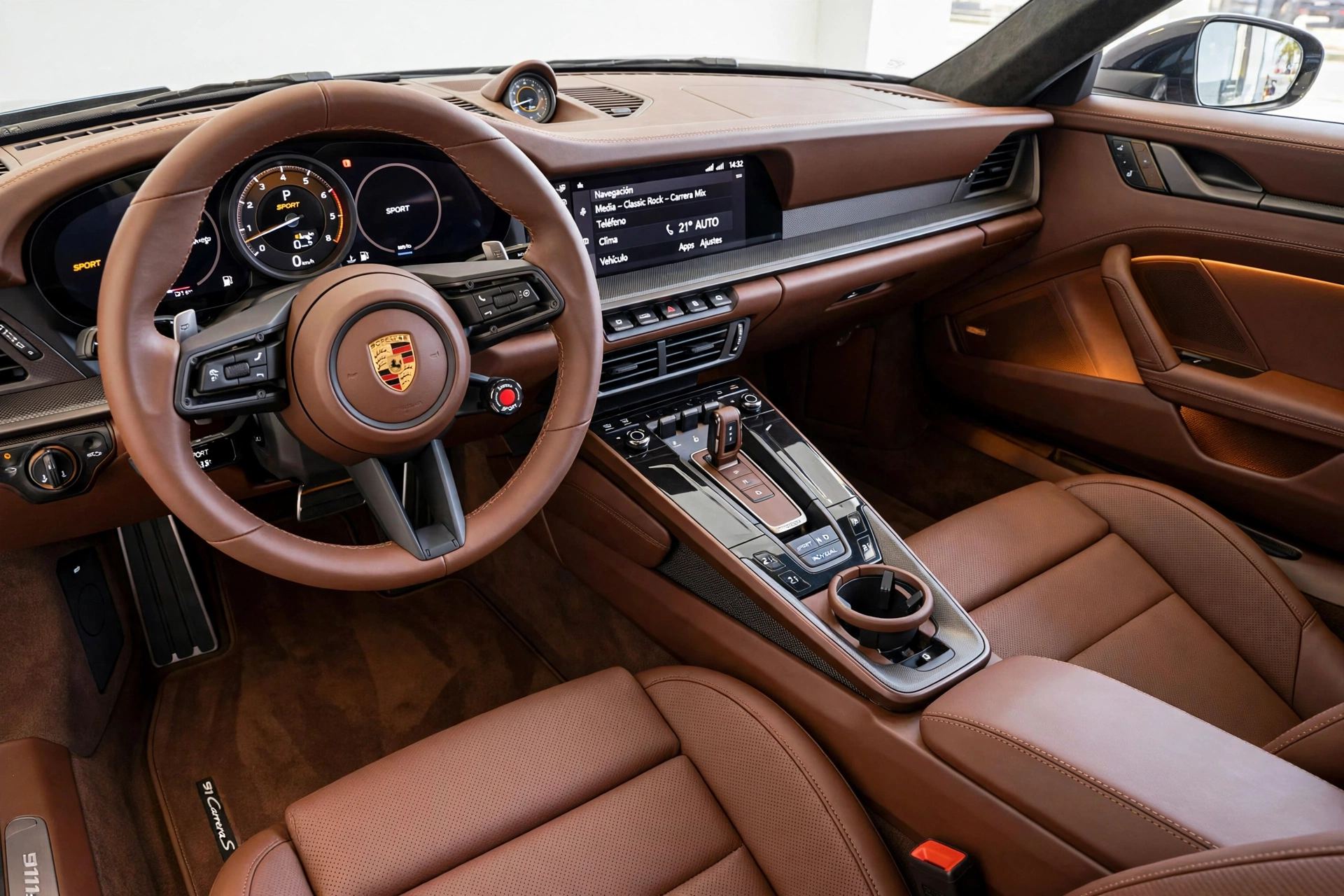 Interior oficial del Porsche 911 Carrera S