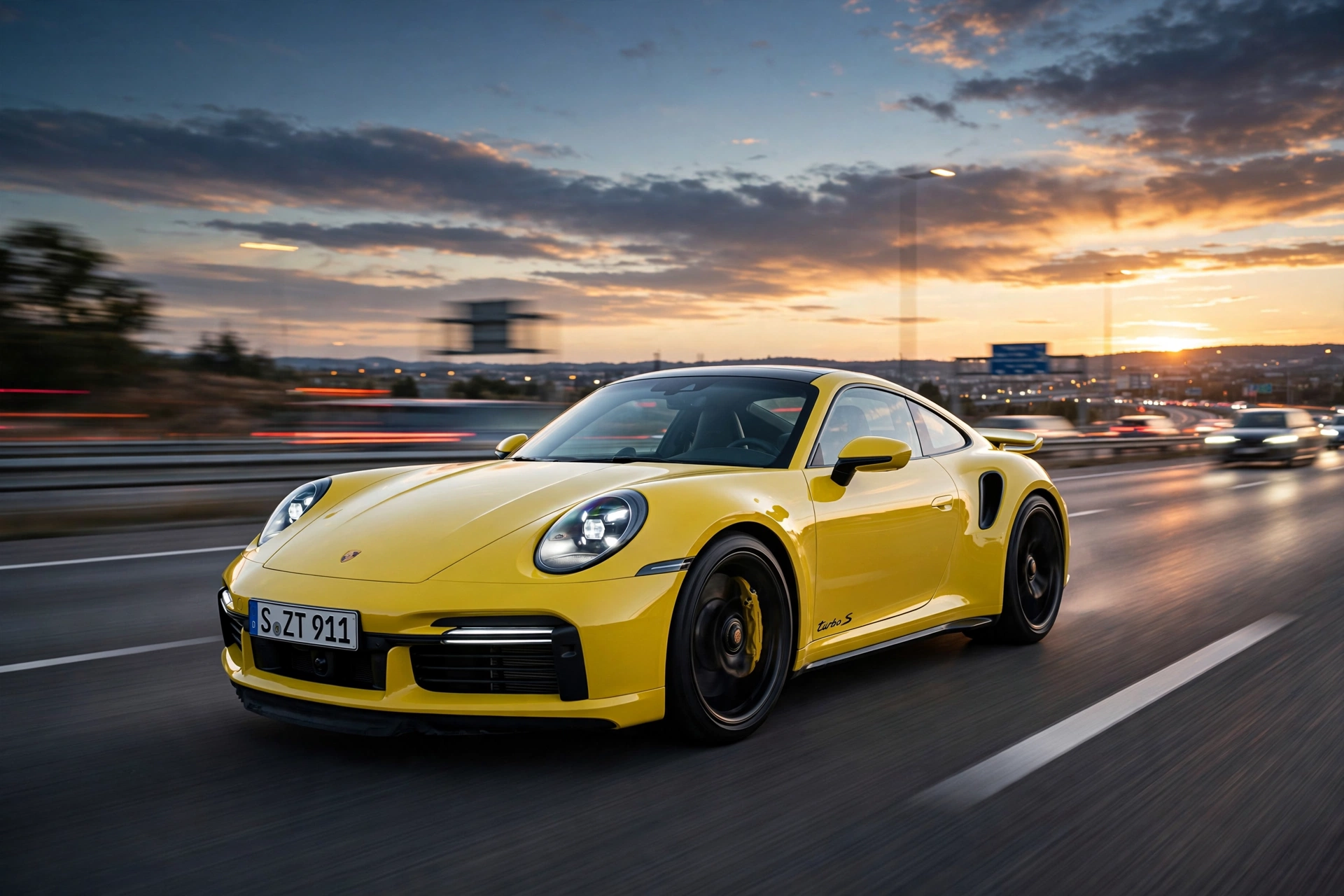 Porsche 911 Turbo S 2026 en autopista