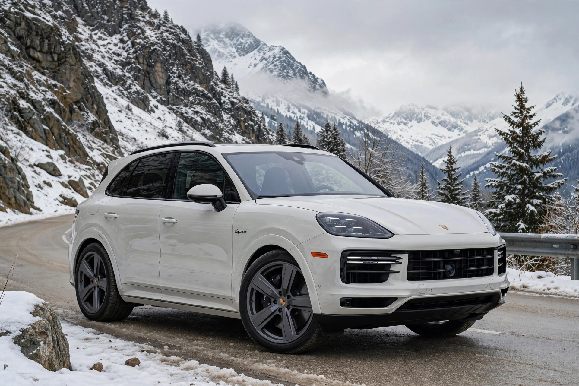 Porsche Cayenne 2026 en carretera rural