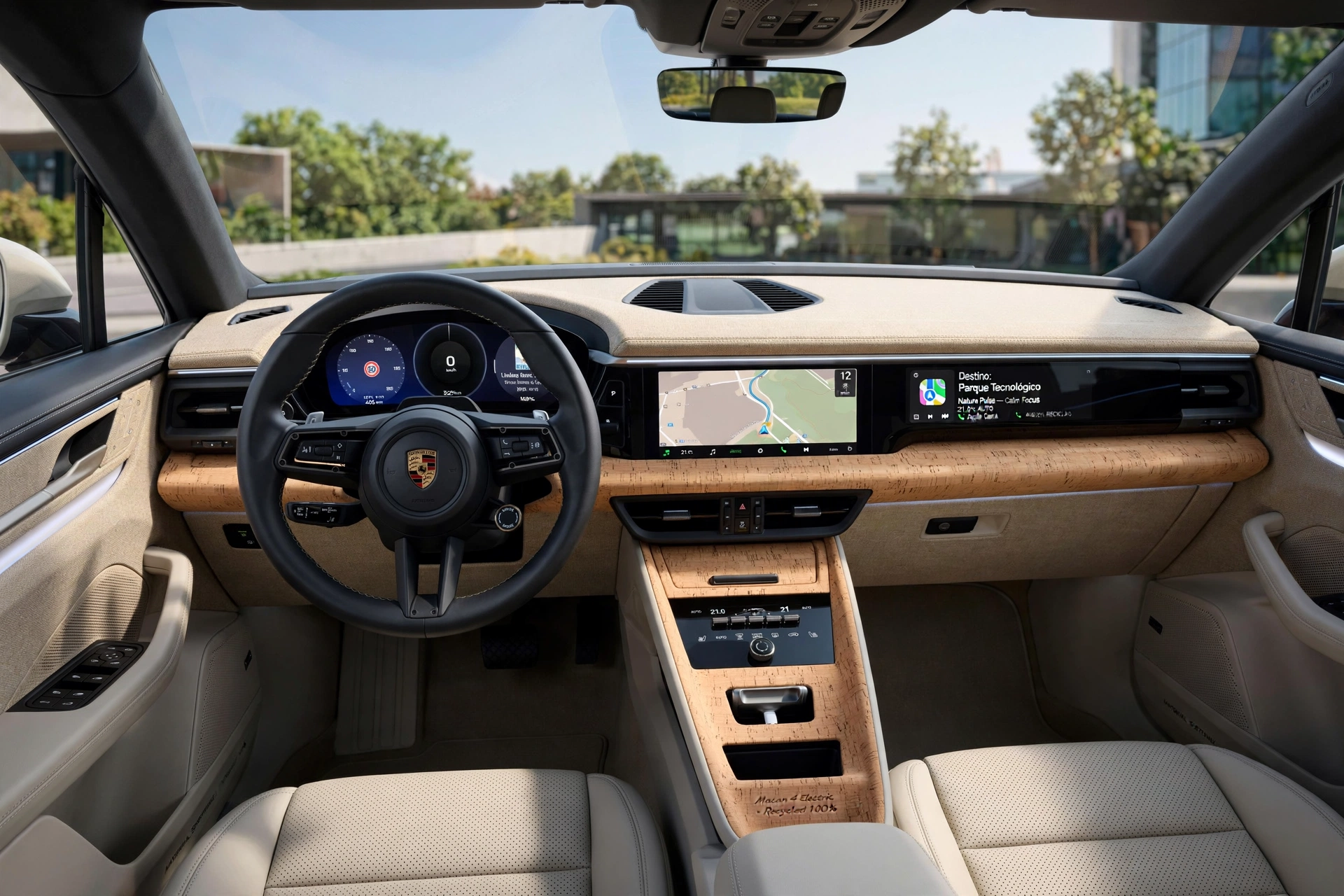 Interior oficial del Porsche Macan 4 Electric